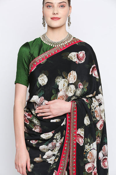 Zoya Watercolor Floral Silk Saree