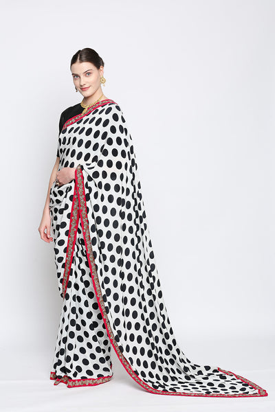 Ira Polka Dot Silk Saree